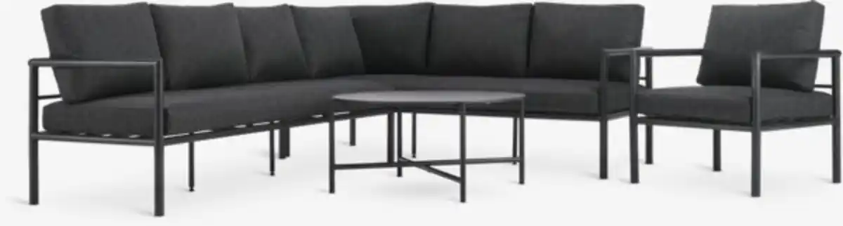 Bild 1 von Lounge-Set TAERNABY 7 Pers. schwarz
