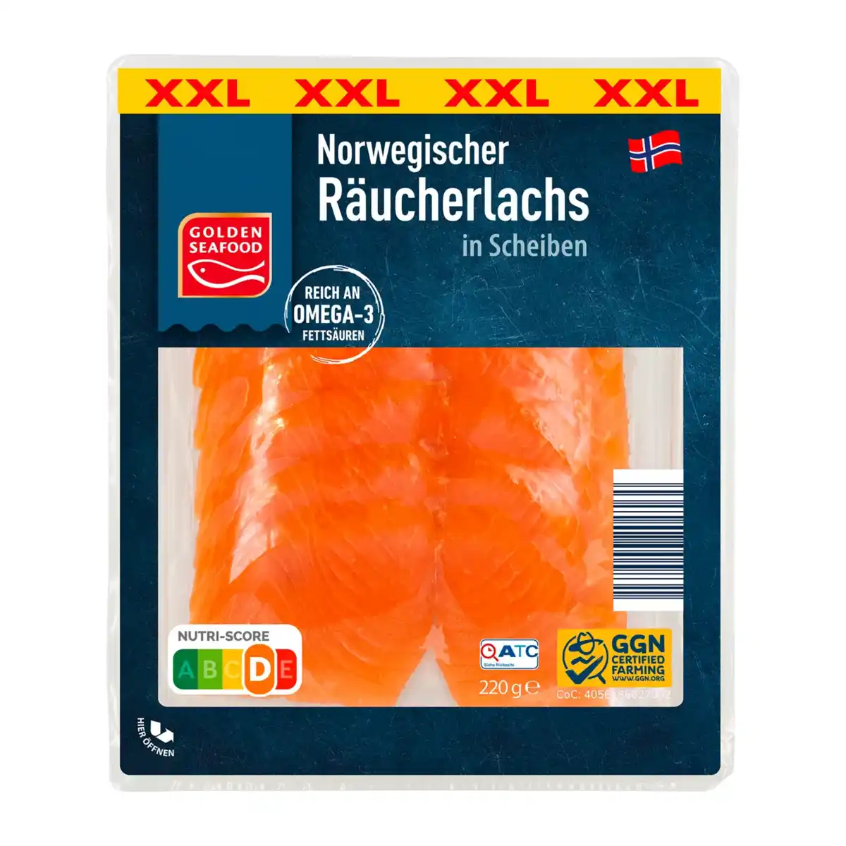 Bild 1 von GOLDEN SEAFOOD Räucherlachs XXL