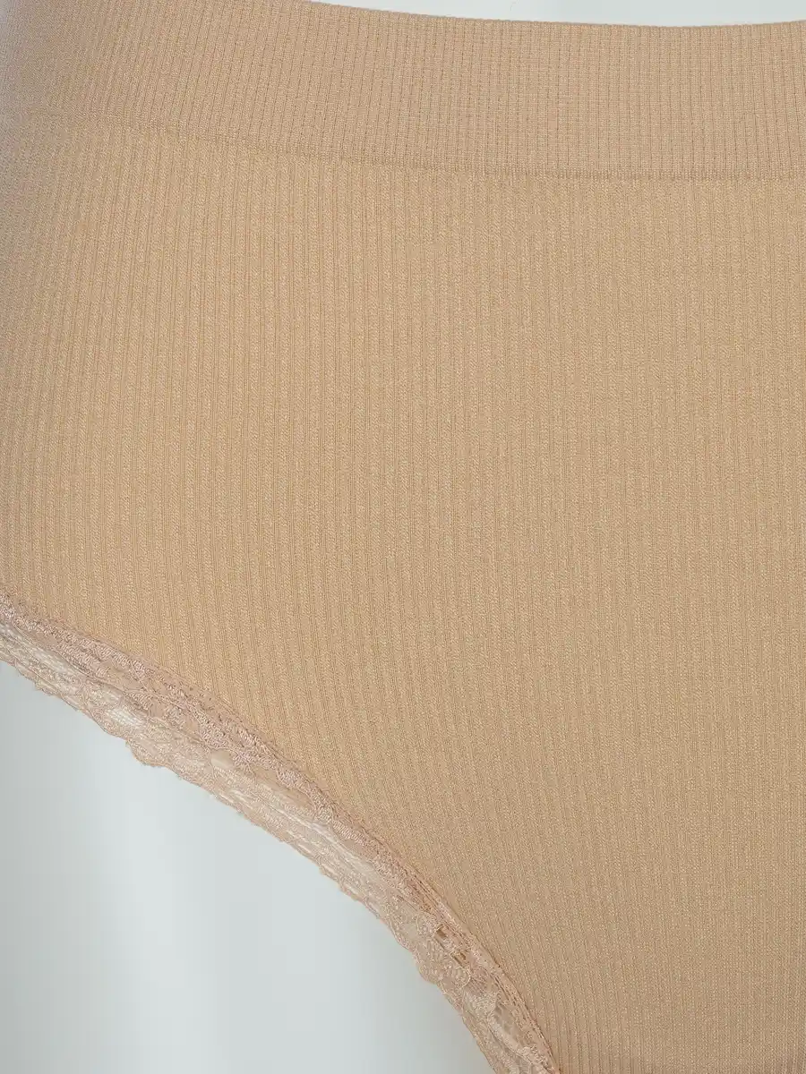 Bild 3 von Damen Taillenslip im 2er Pack mit Ripp und Spitze Weiß