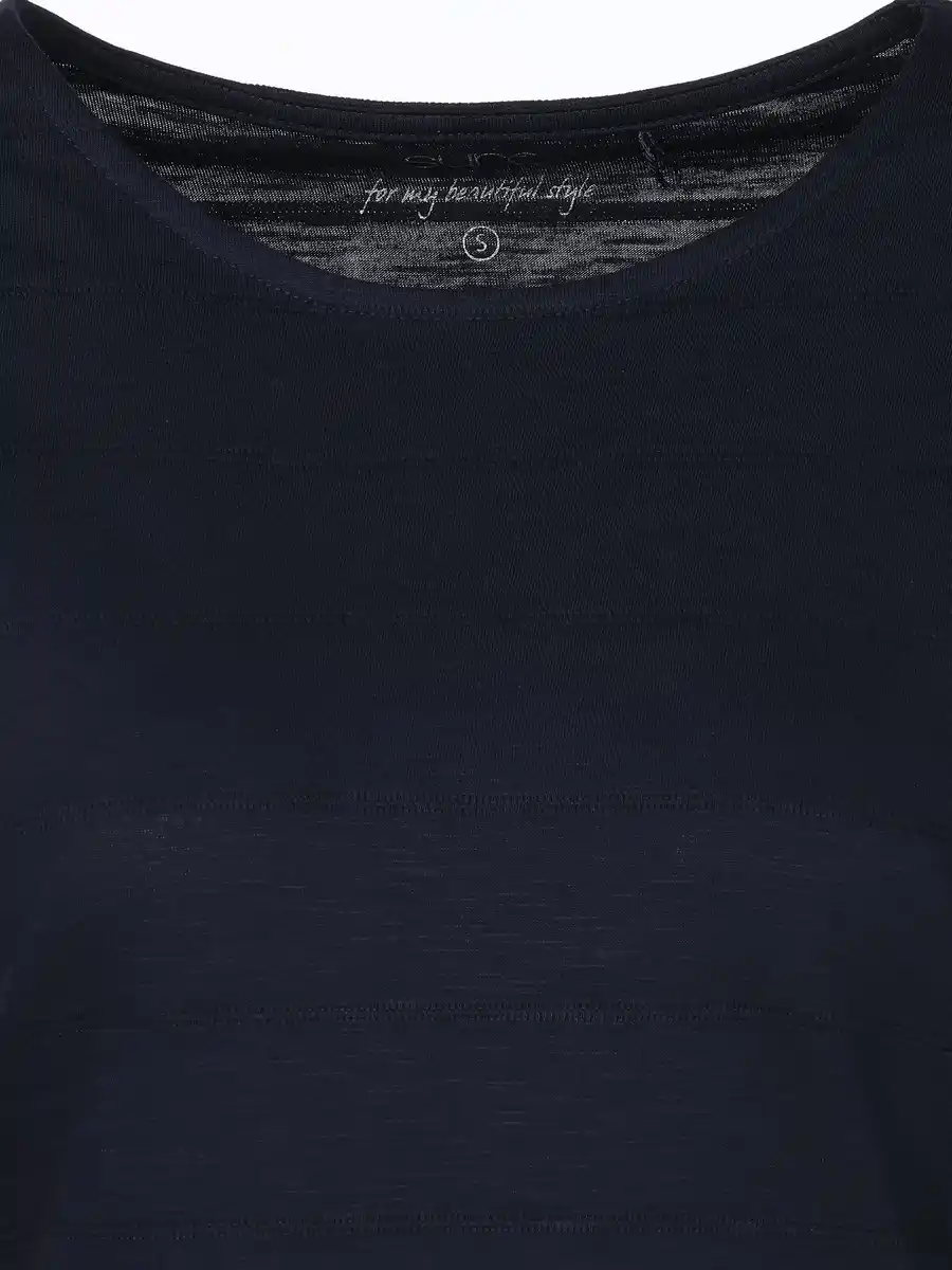 Bild 3 von Damen Struktur T-Shirt Blau