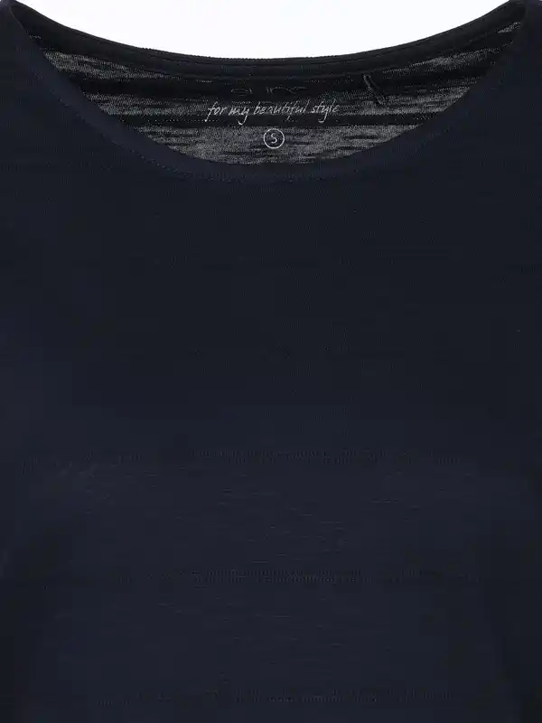 Bild 3 von Damen Struktur T-Shirt Blau