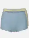 Bild 1 von Damen Panty seamless im 2er Pack mit Ripp und Spitze Blau