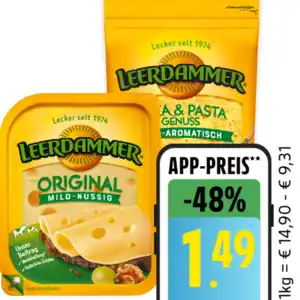 Leerdammer Scheiben oder Reibekäse