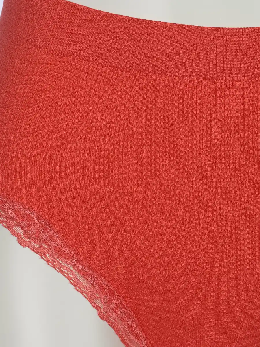 Bild 3 von Damen Taillenslip im 2er Pack mit Ripp und Spitze Pink