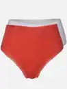 Bild 1 von Damen Taillenslip im 2er Pack mit Ripp und Spitze Pink