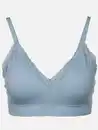 Bild 1 von Damen Soft BH seamless mit Ripp und Spitze Blau