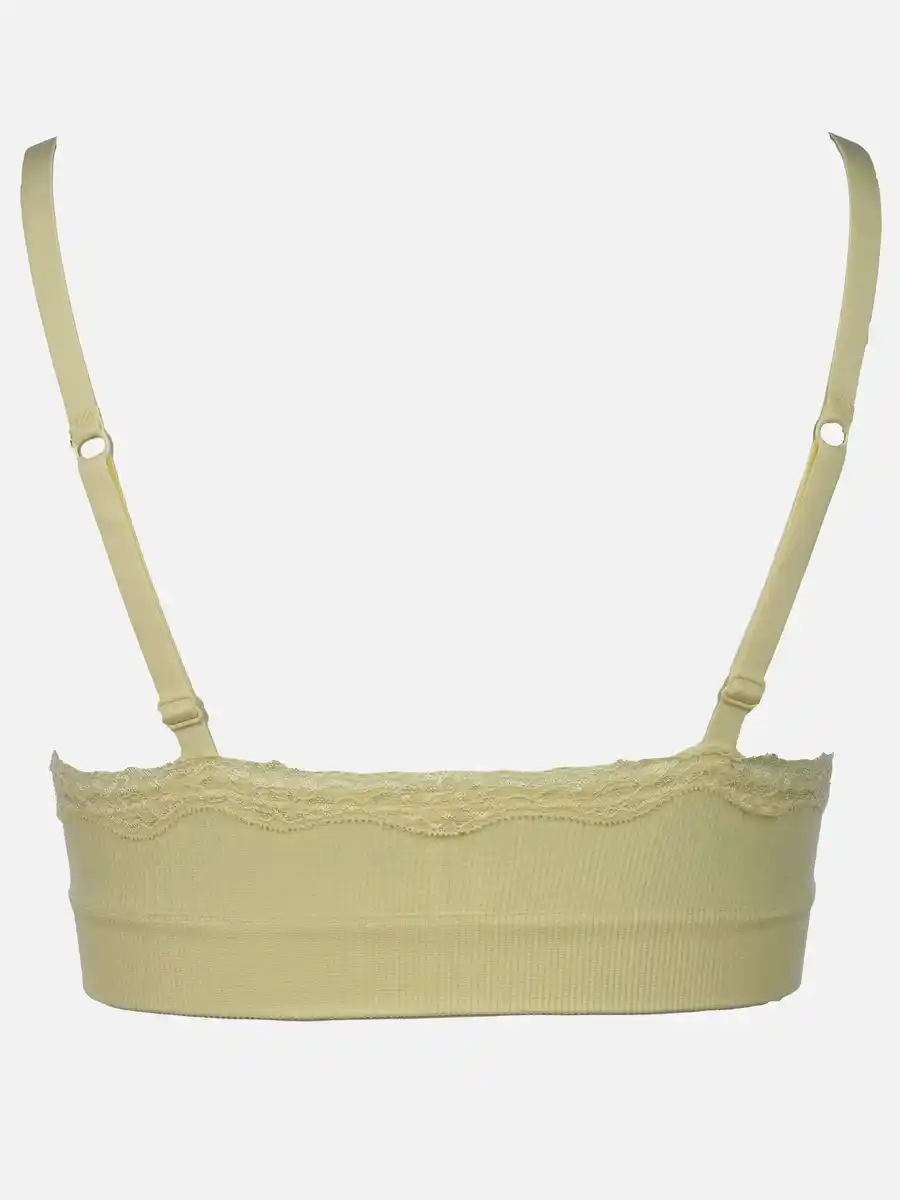 Bild 2 von Damen Soft BH seamless mit Ripp und Spitze Gelb