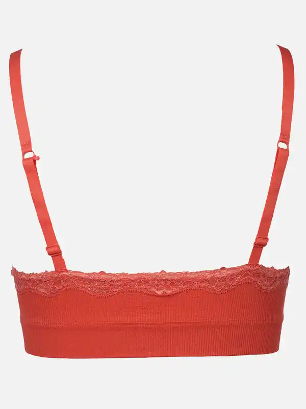 Bild 2 von Damen Soft BH seamless mit Ripp und Spitze Pink