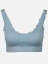 Bild 1 von Damen Bustier seamless mit Rippe und Spitze Blau