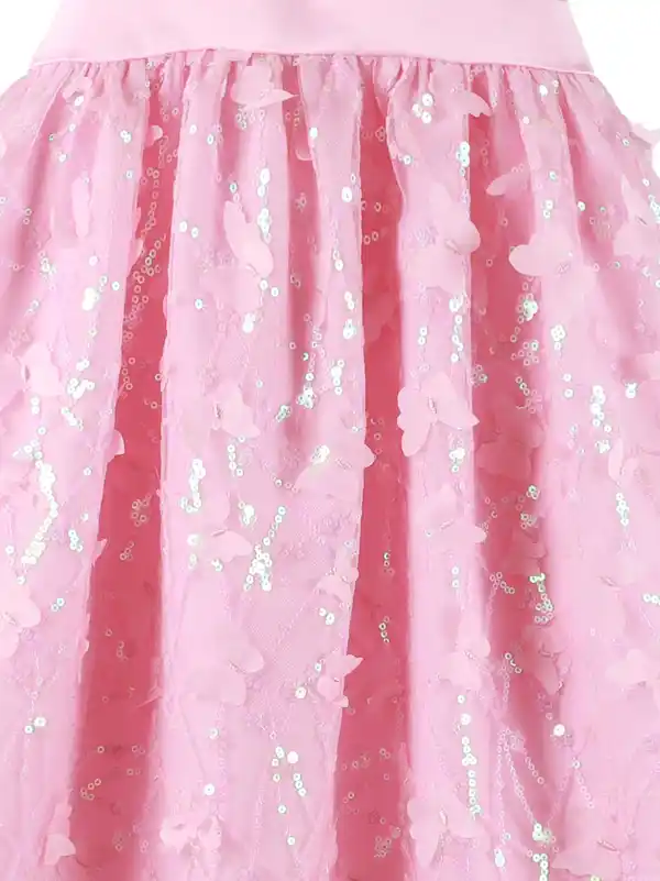 Bild 3 von Mädchen Tüllkleid mit Schmetterlingen Rosa