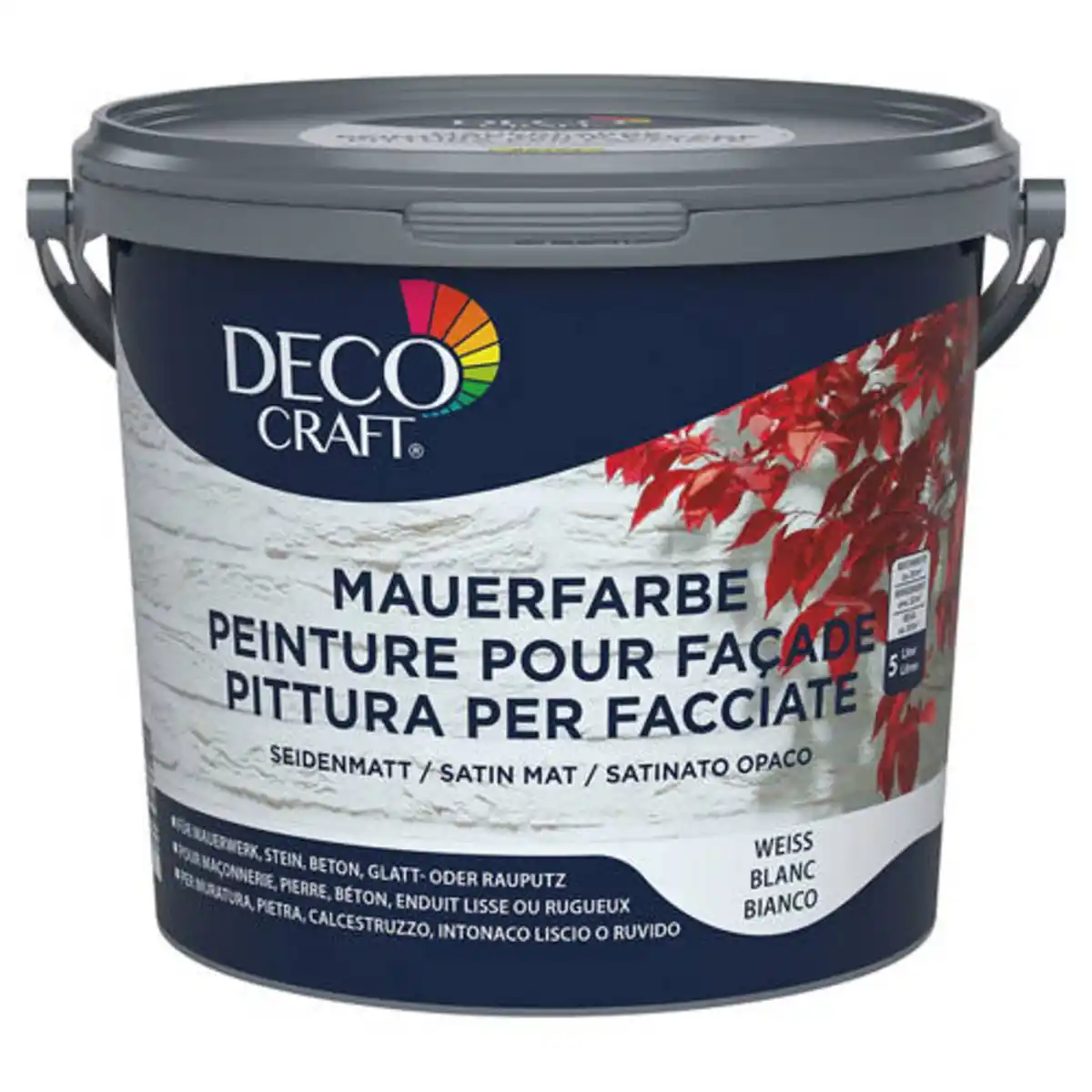 Bild 1 von DECO CRAFT Mauerfarbe, Weiß