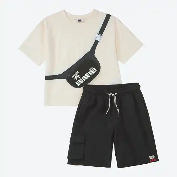 Bild 3 von Kinder-Jungen-Set mit Taschen-Applikation, 2-teilig