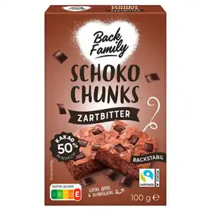 BACK FAMILY Schoko-Chunks 100 g, Zartbitter