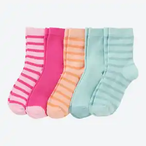 Kinder-Mädchen-Socken, 5er-Pack