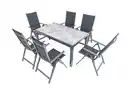 Bild 1 von 7tlg. Alu - Dining - Set GRANADA, ca. 150/250 x 90 x 75 cm