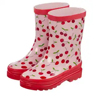 LILY & DAN Kleinkinder Regenstiefel, Rote Kirsche, 23