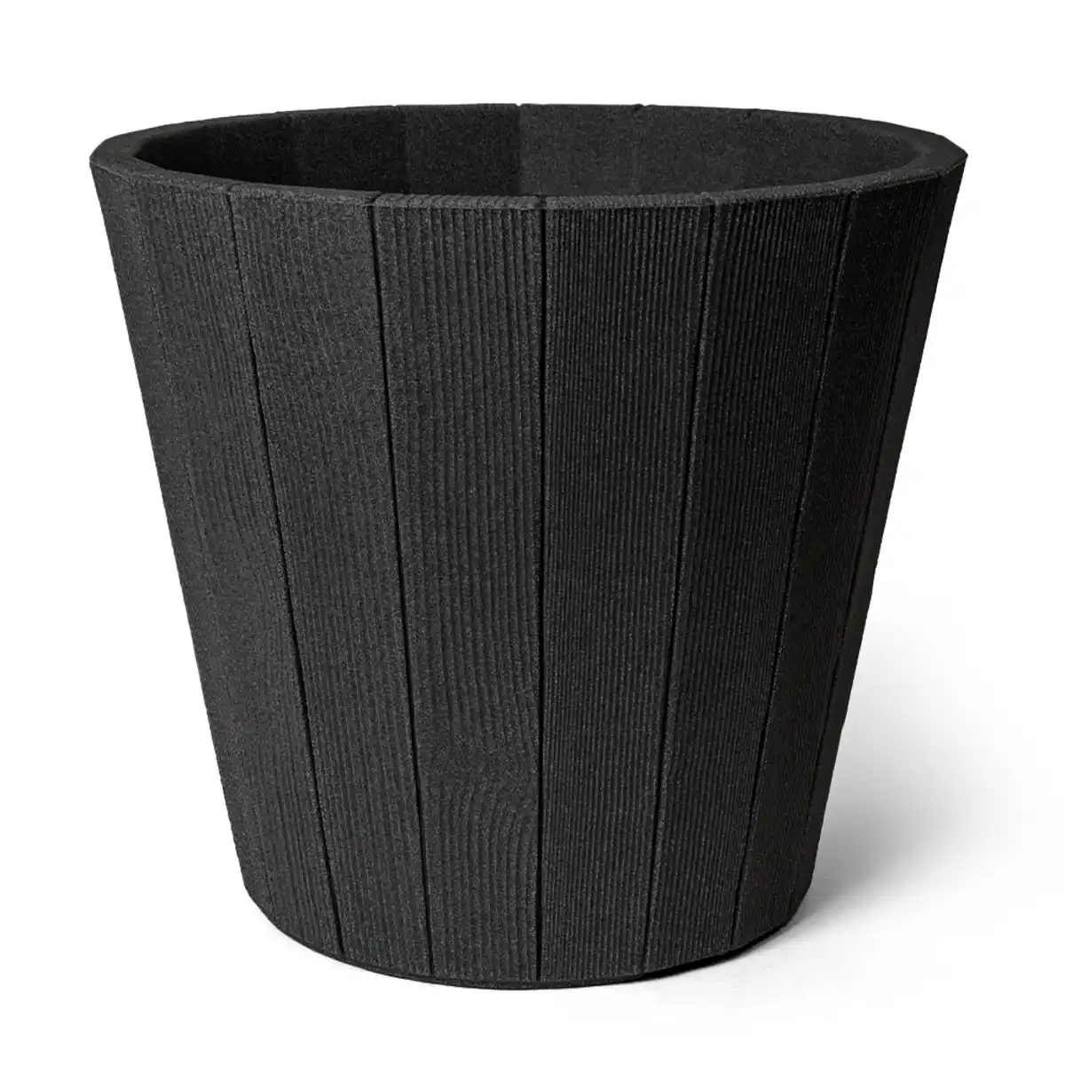 Bild 1 von Holzoptik-Pflanzkübel "Wood" - Anthrazit