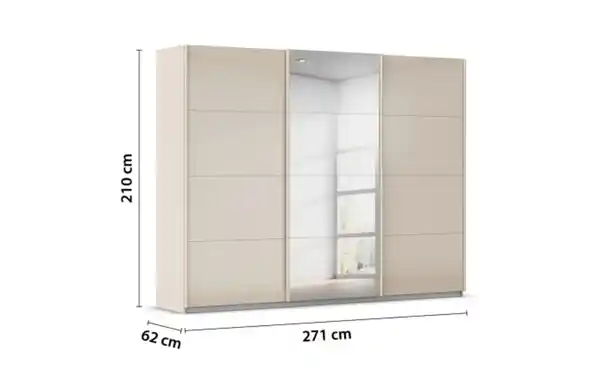 Bild 3 von Rauch - Schwebetürenschrank Kulmbach, champagner