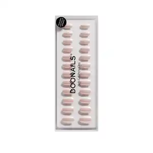 DOONAILS Soft Gel Press Ons Prosecco Short Round, 0 Prosecco