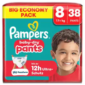 Pampers Baby Dry Pants Windeln Gr.8 Extra Large 17+kg Big Economy Pack, 38 Stk