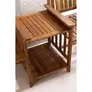 Bild 3 von 2-Sitzer-Gartenbank mit Beistelltisch klappbar aus Akazienholz, ca. 163 x 63 x 91 cm - Braun