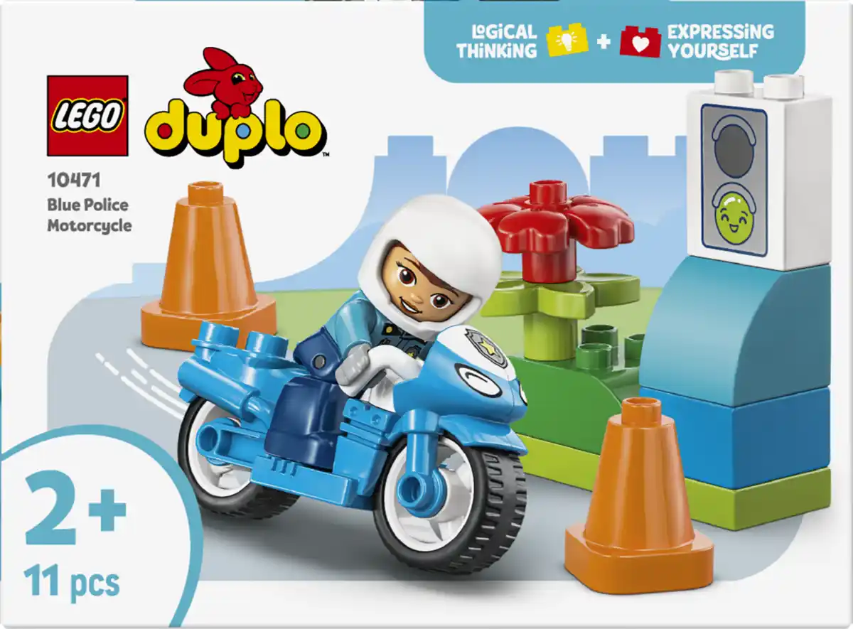 Bild 1 von LEGO 10471 Blaues Polizeimotorrad