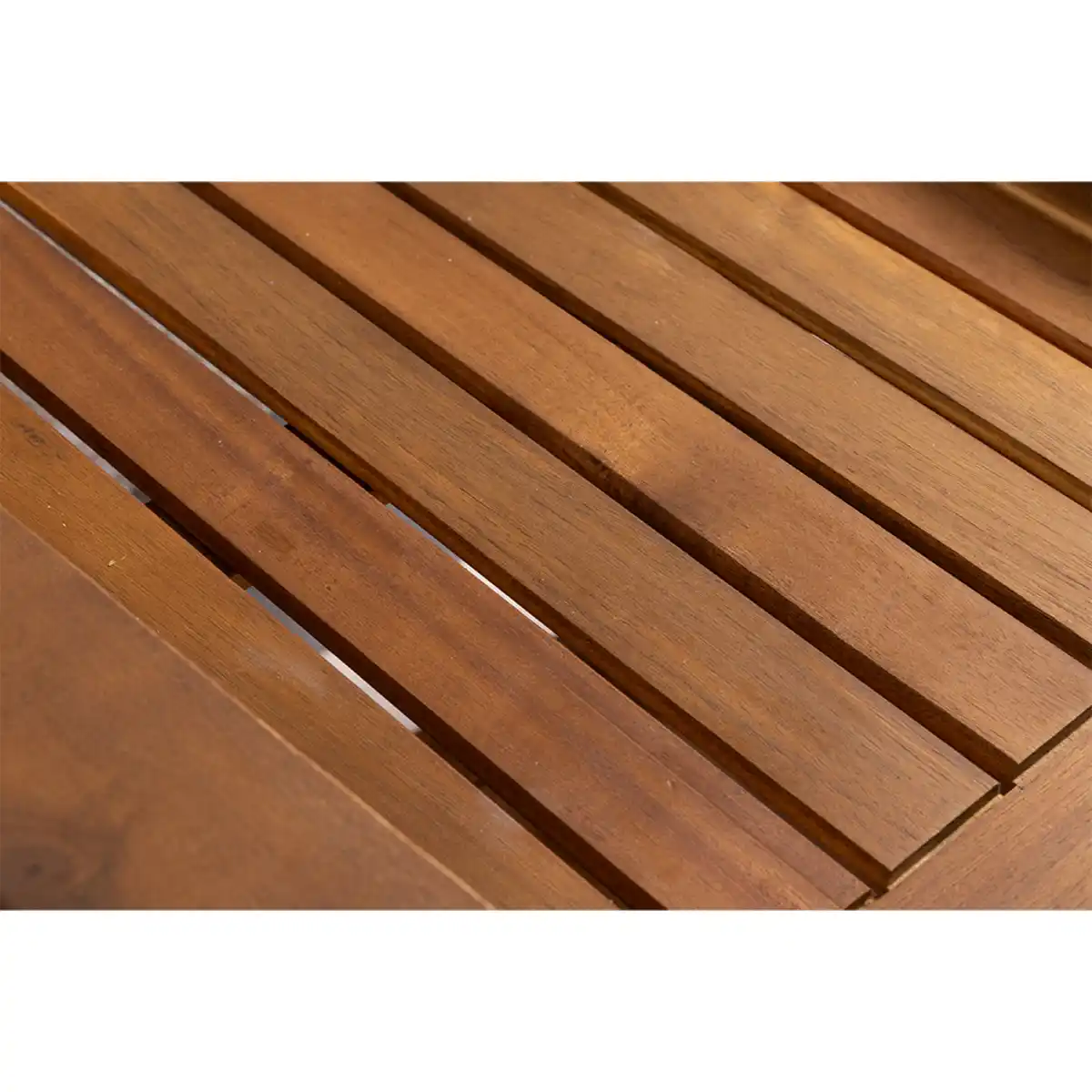 Bild 4 von 2-Sitzer-Gartenbank mit Beistelltisch klappbar aus Akazienholz, ca. 163 x 63 x 91 cm - Braun