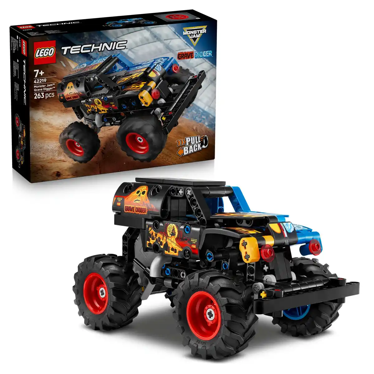 Bild 1 von LEGO Technic 42219 Monster Jam Grave Digger Feuer und Eis, Spielzeug, 1 Stk