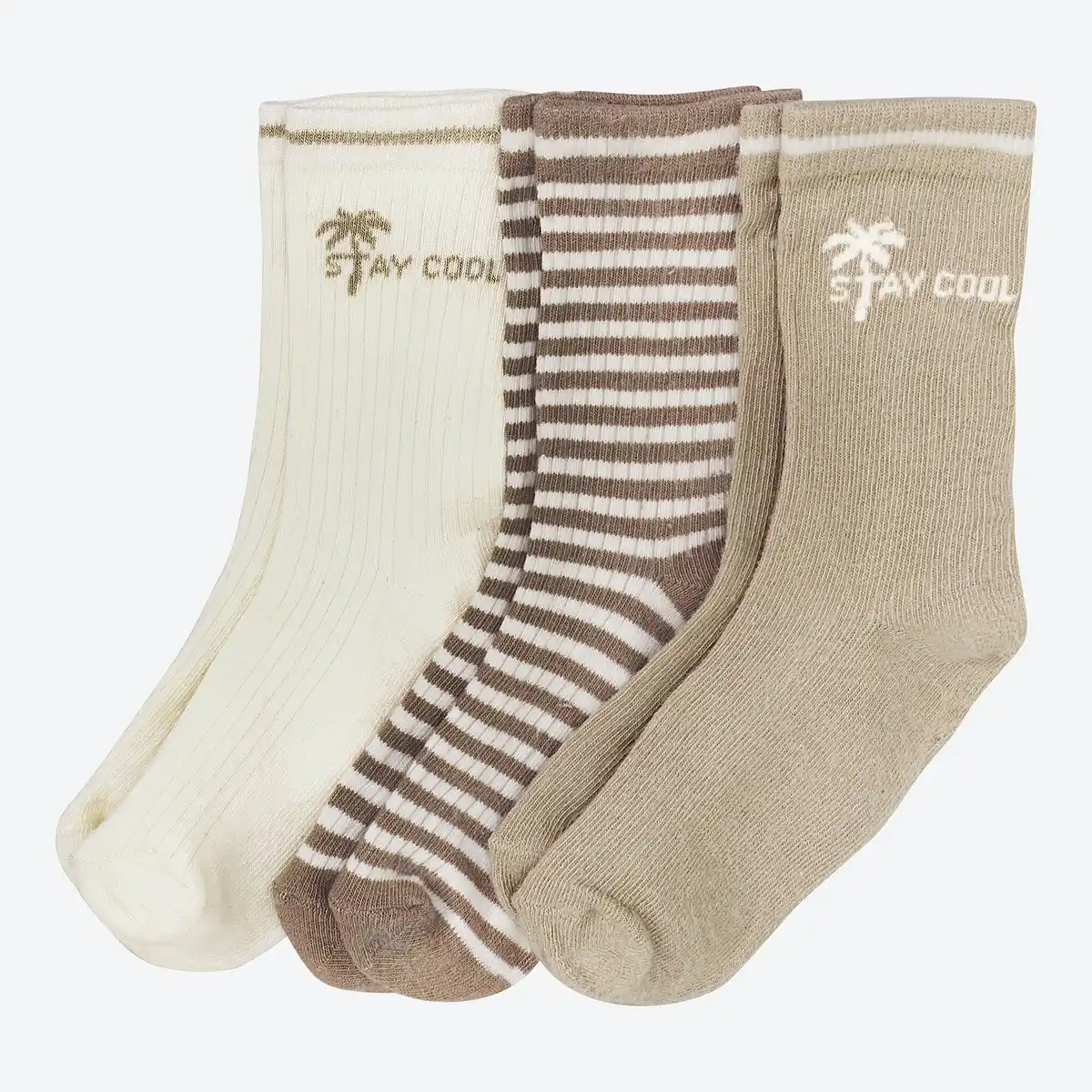 Bild 1 von Kinder-Socken mit Palmen-Motiv, 3er-Pack