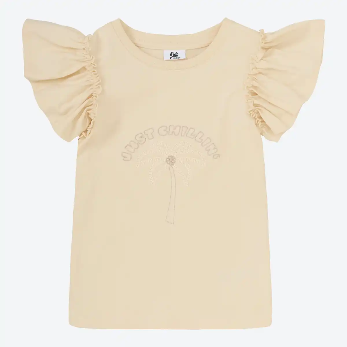 Bild 3 von Kinder-Mädchen-T-Shirt mit Volantärmeln