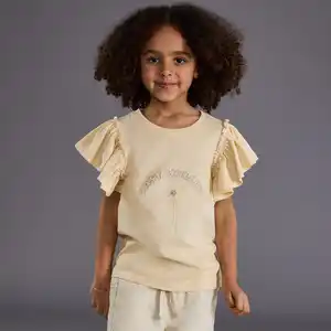 Kinder-Mädchen-T-Shirt mit Volantärmeln