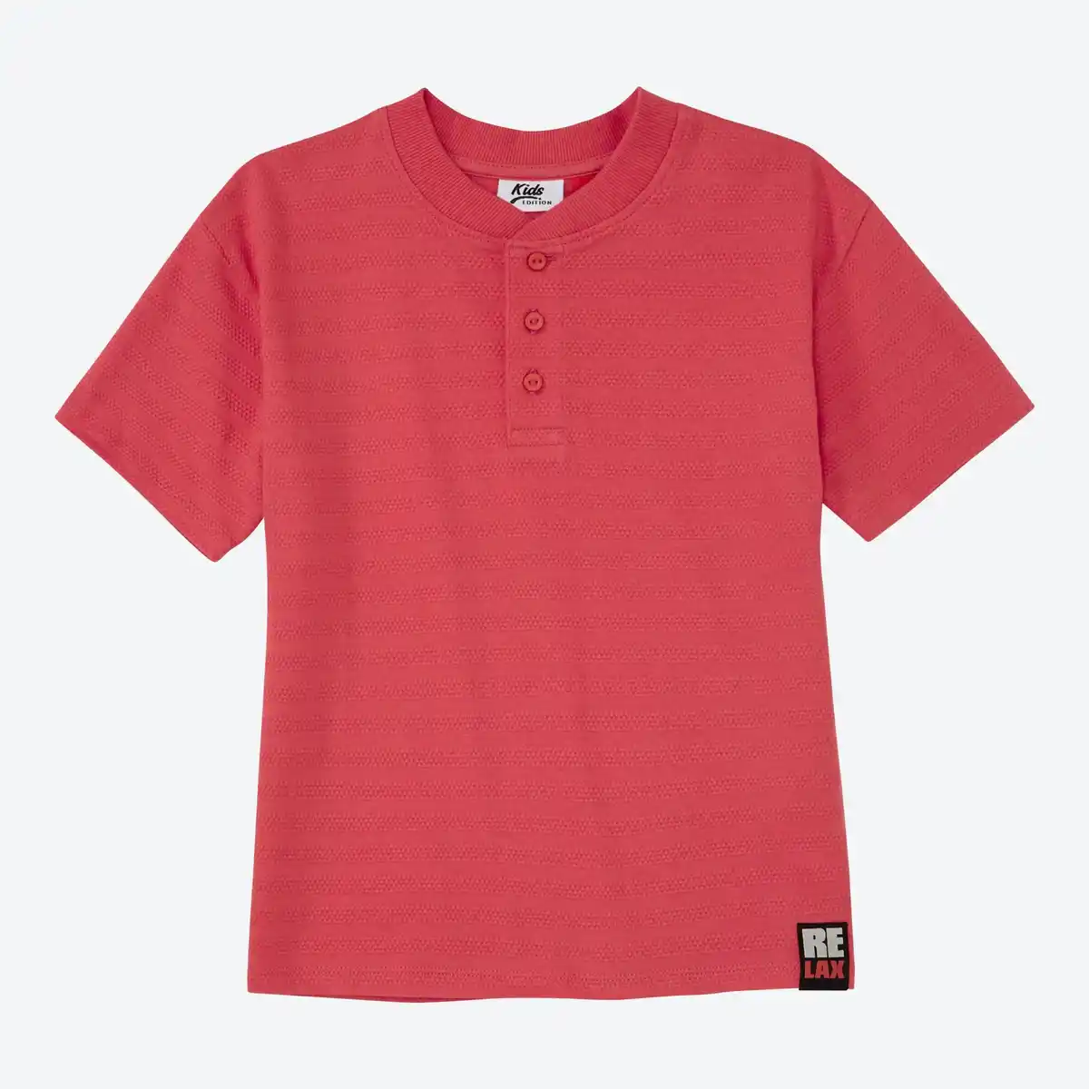 Bild 3 von Kinder-Jungen-T-Shirt mit kurzer Knopfleiste