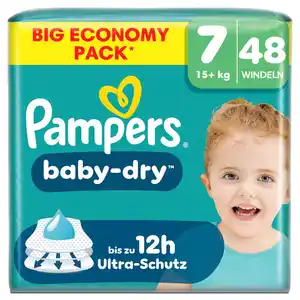 Pampers Baby Dry Windeln Gr.7 Extra Large 15+kg Big Economy Pack, 48 Stk