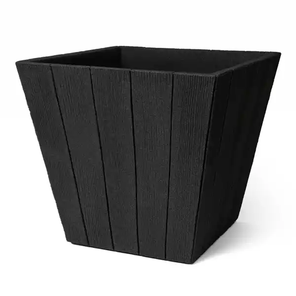 Bild 3 von Holzoptik-Pflanzkübel "Wood" - Anthrazit