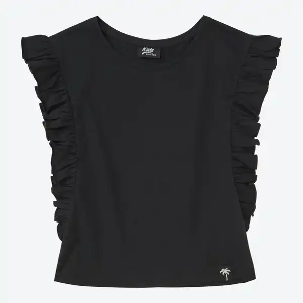 Bild 3 von Kinder-Mädchen-T-Shirt mit Rüschen