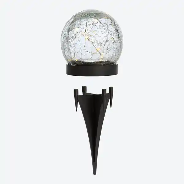 Bild 3 von Solarleuchte aus Glas in Crackle-Optik, Ø ca. 9 cm