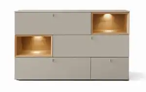 VENJAKOB - Sideboard Andiamo, steingrau/Eiche rustico