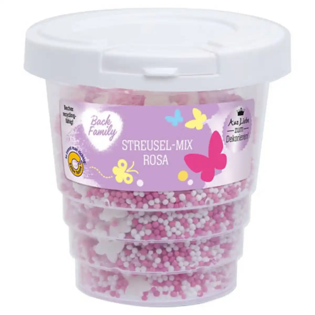 Bild 1 von BACK FAMILY Streudekore 80 g, Dekor Rosa Mix