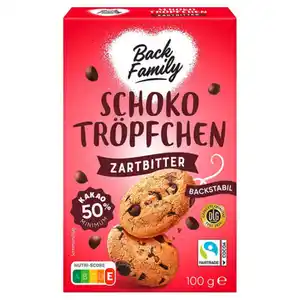 BACK FAMILY Schoko-Tröpfchen 100 g, Zartbitter
