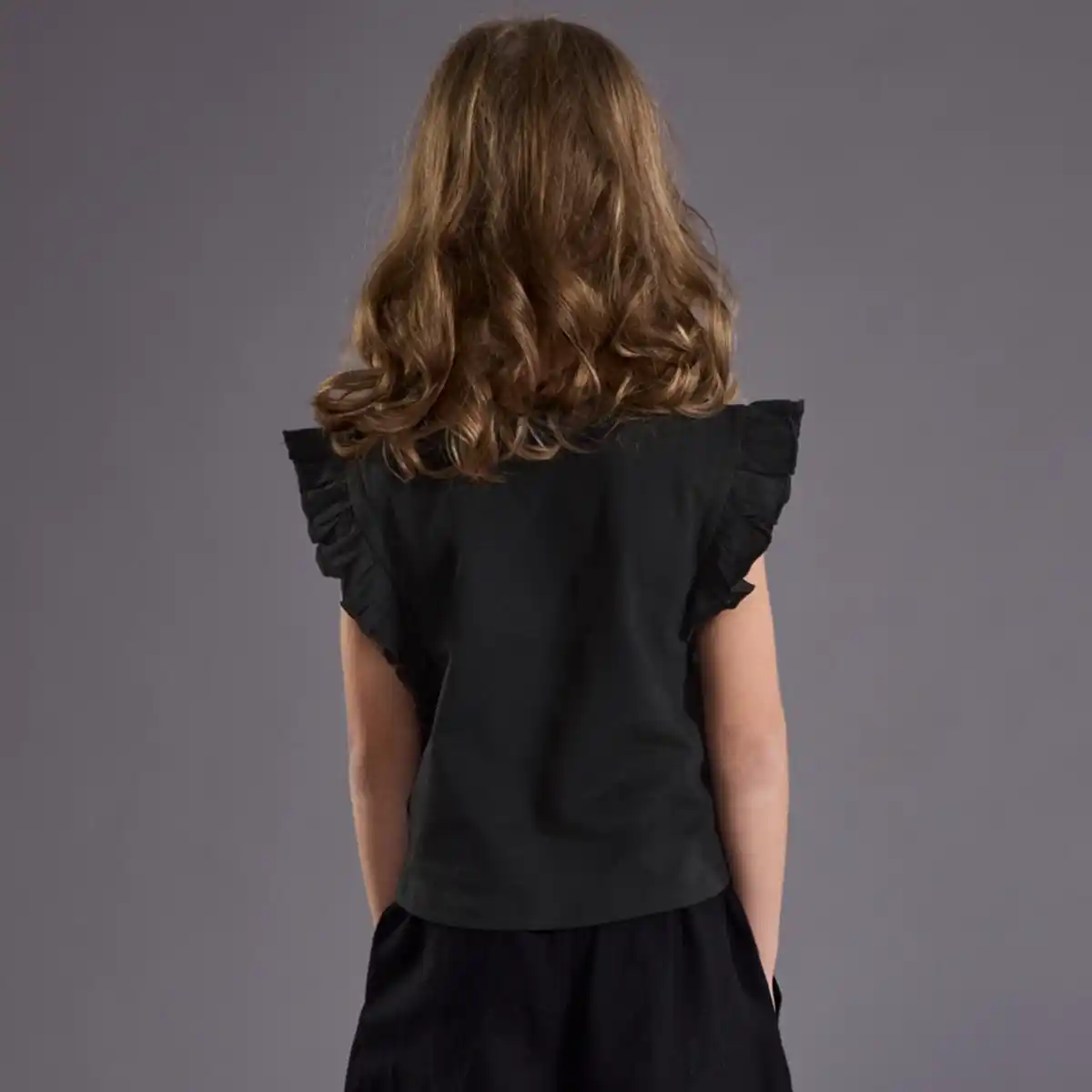 Bild 4 von Kinder-Mädchen-T-Shirt mit Rüschen