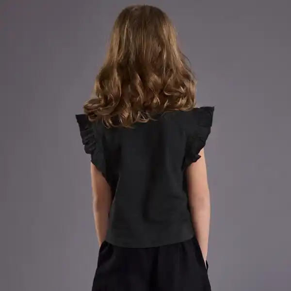 Bild 4 von Kinder-Mädchen-T-Shirt mit Rüschen