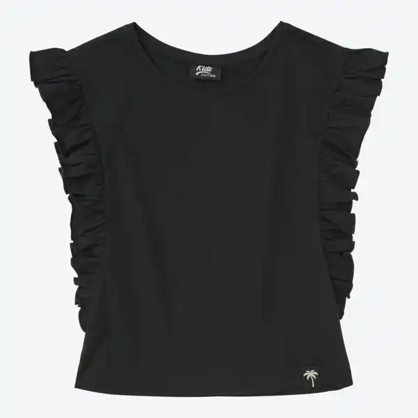 Bild 2 von Kinder-Mädchen-T-Shirt mit Rüschen