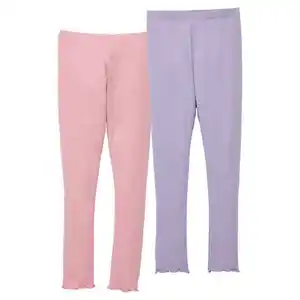 L&D Kleinkinder-/Kinder-Leggings, 2er-Pack, Rosa/Violett, 122