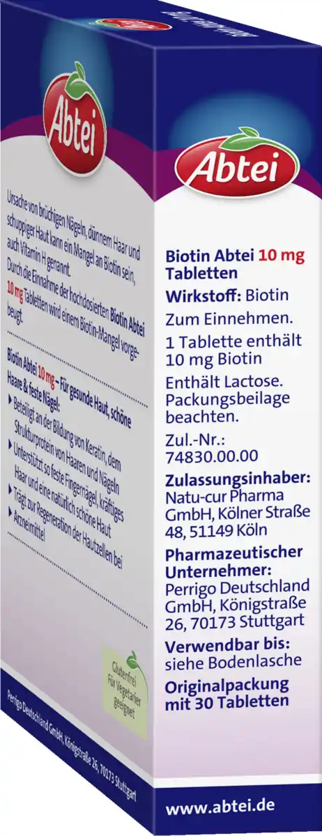Bild 3 von Abtei Biotin 10mg Forte 30Tbl