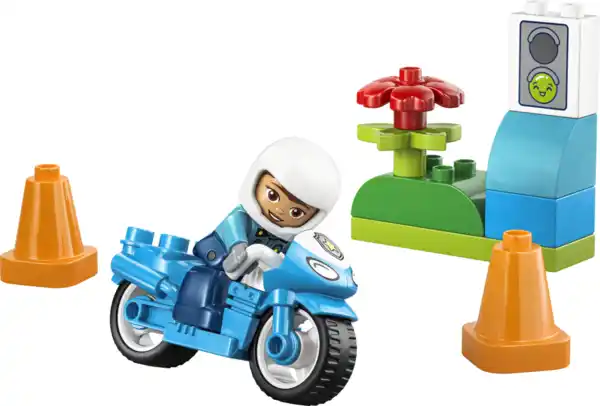 Bild 3 von LEGO 10471 Blaues Polizeimotorrad