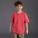 Bild 1 von Kinder-Jungen-T-Shirt mit kurzer Knopfleiste