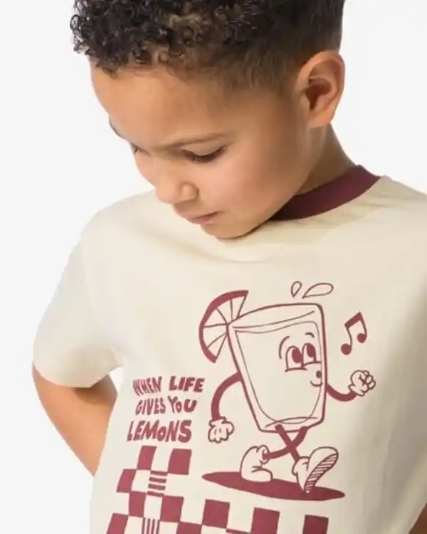 Bild 4 von Kinder-T-Shirt, Retro ecru