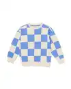 Bild 2 von Kinderpullover aus Sweatstoff mit Farbblöcken blau
