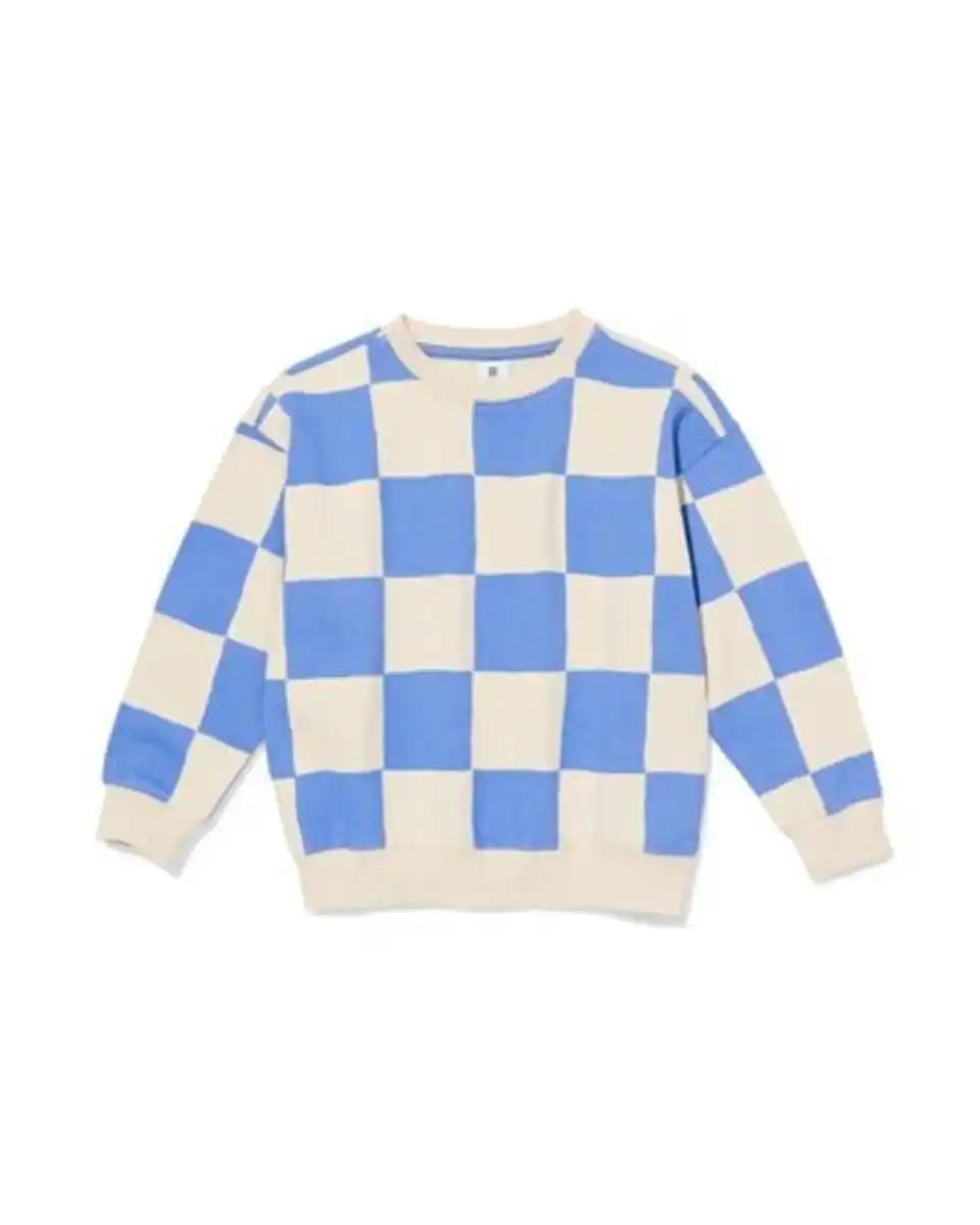 Bild 2 von Kinderpullover aus Sweatstoff mit Farbblöcken blau