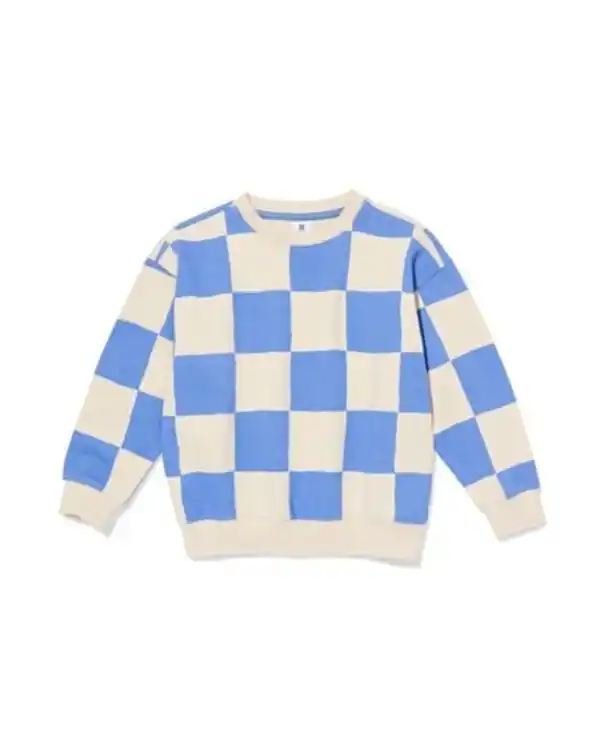 Bild 2 von Kinderpullover aus Sweatstoff mit Farbblöcken blau